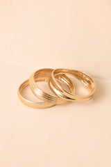 All Together Now Gold Mixed Bangle Bracelet Set