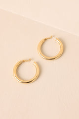 Take It Or Leave It Gold Hoop Earrings