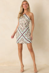 MINKPINK Reese Multi Floral Halter Mini Dress