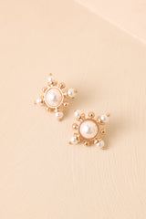 Guiding Light Gold & Pearl Statement Earrings