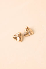 Weaving Our Story Gold Sculptural Stud Earrings