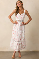 Classical Ballet White Embroidered Maxi Dress