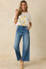 Z Supply White Spritz Boyfriend Tee