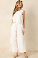 Z Supply White Sloane Linen Tank
