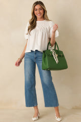 Basic Luxuries White Cotton Short Sleeve Top