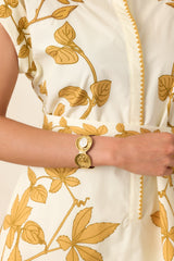 Couldn't Possibly Gold Hammered Circle Cuff