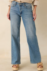 Day Dreaming Medium Wash Wide Leg Jeans
