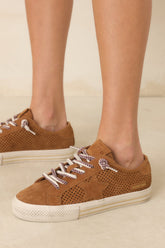 Vintage Havana Alive Camel Brown Suede Sneakers
