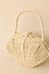 Coastal Keepsake Natural Woven Shell Handbag