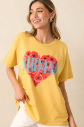 Nirvana Heart-Shaped Box Golden Yellow Merch Tee