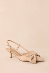 Wildest Dreams Raffia Pointed Toe Kitten Heels
