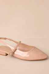 Walk The Talk Beige Slingback Mary Jane Flats