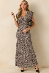 MINKPINK Black Floral Print Elka Bias Maxi Dress