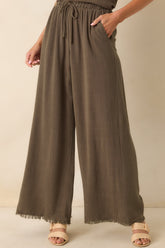 Z Supply Brown Soren Linen Pants