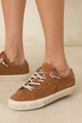 Vintage Havana Alive Camel Brown Suede Sneakers