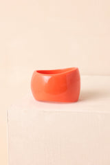 All In Your Hands Orange Sculptural Bangle Bracelet