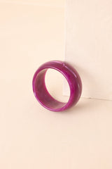 Says More Than Enough Purple Marble Bangle Bracelet