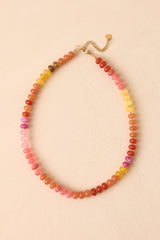 Life Is Sweet Pink Multi Beaded Necklace