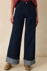 FRNCH Dark Wash Cotton Suki Midnight Blue Jeans