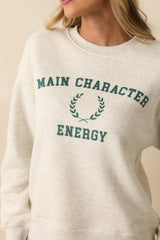 MINKPINK Cotton Energy Grey Marle Sweater