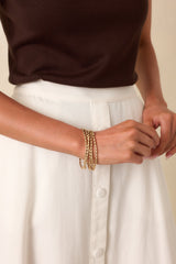 Waiting For A Sign Gold Beaded Bracelet Set