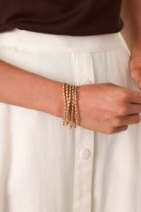 Waiting For A Sign Gold Beaded Bracelet Set