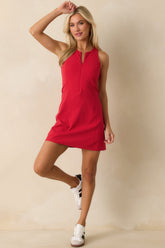SPANXshape™ Red Get Moving Zip Front Dress