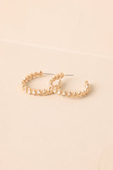 Let The Tide Take It Gold Textured Seashell Hoop Earrings