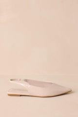 Mixed Feelings Ivory Pointed-Toe Slingback Flats