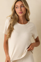Z Supply Light Beige Kara Rib Tee