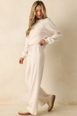 Z Supply Ivory Take All French Terry Track Pants