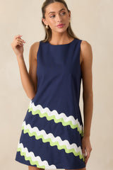 Prosperina Catania Navy Cotton Shift Dress