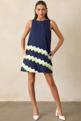Prosperina Catania Navy Cotton Shift Dress