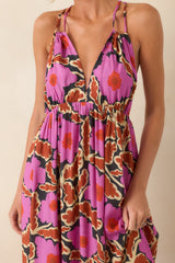 FRNCH Pioneer Vitoria Fuchsia Multi Floral Maxi Dress