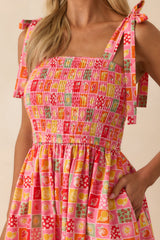 The Power Of Love Pink Multi Patchwork Print Maxi Dress