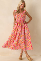The Power Of Love Pink Multi Patchwork Print Maxi Dress