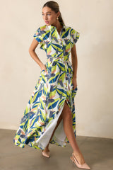 Prosperina Jocelyn Multi Floral Print Cotton Maxi Dress