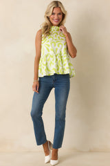 Prosperina Penelope Multi Print Cotton Peplum Top