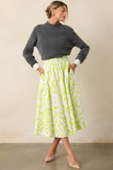 Prosperina Erica Multi Print Cotton Midi Skirt