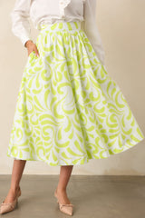 Prosperina Erica Multi Print Cotton Midi Skirt