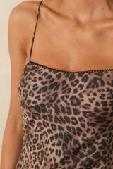 Z Supply Brown Rayon Cielo Leopard Midi Dress