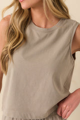 Z Supply Taupe Sloane Cotton Jersey Tank