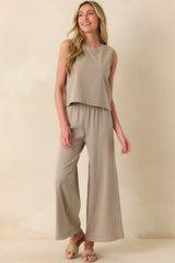 Z Supply Taupe Sloane Cotton Jersey Tank