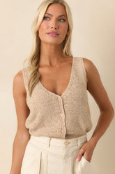 Z Supply Taupe Knit Mage Sweater Vest