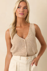 Z Supply Taupe Knit Mage Sweater Vest
