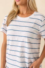 Z Supply Blue Stripe Cotton Foundation Premium Tee
