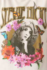 Stevie Nicks White Cotton Flower Collage Tour Tee