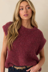 FRNCH Wine Wool Blend Jasmin Sweater