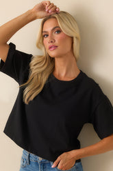 Z Supply Black On The Go Cotton Jersey Tee