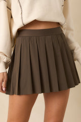 Z Supply Brown Full Swing Mini Skirt
